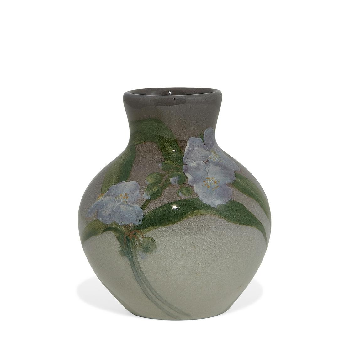 Irene Bishop, Rookwood Pottery Iris glaze vase (1 of 3)