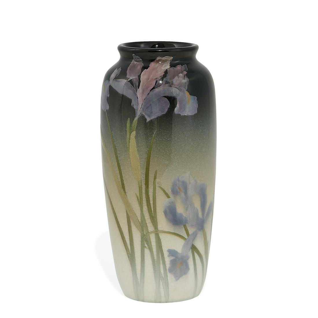 Irene Bishop, Rookwood Pottery Iris glaze vase (1 of 4)