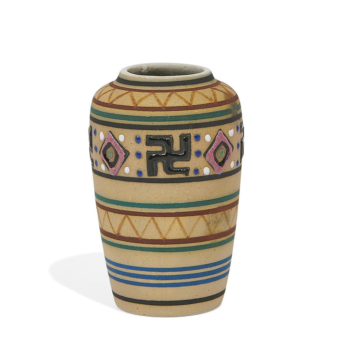 Brush-McCoy Pottery Zuniart earthenware vase (1 of 3)