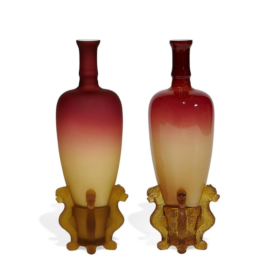 J.H. Hobbs, Brockunier & Co. Peachblow vases (1 of 2)