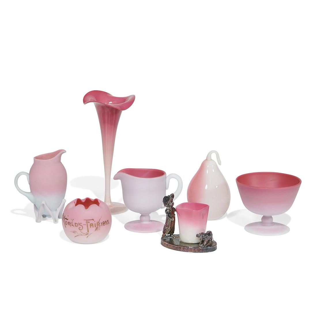 Various Makers Peachblow articles, seven (1 of 2)