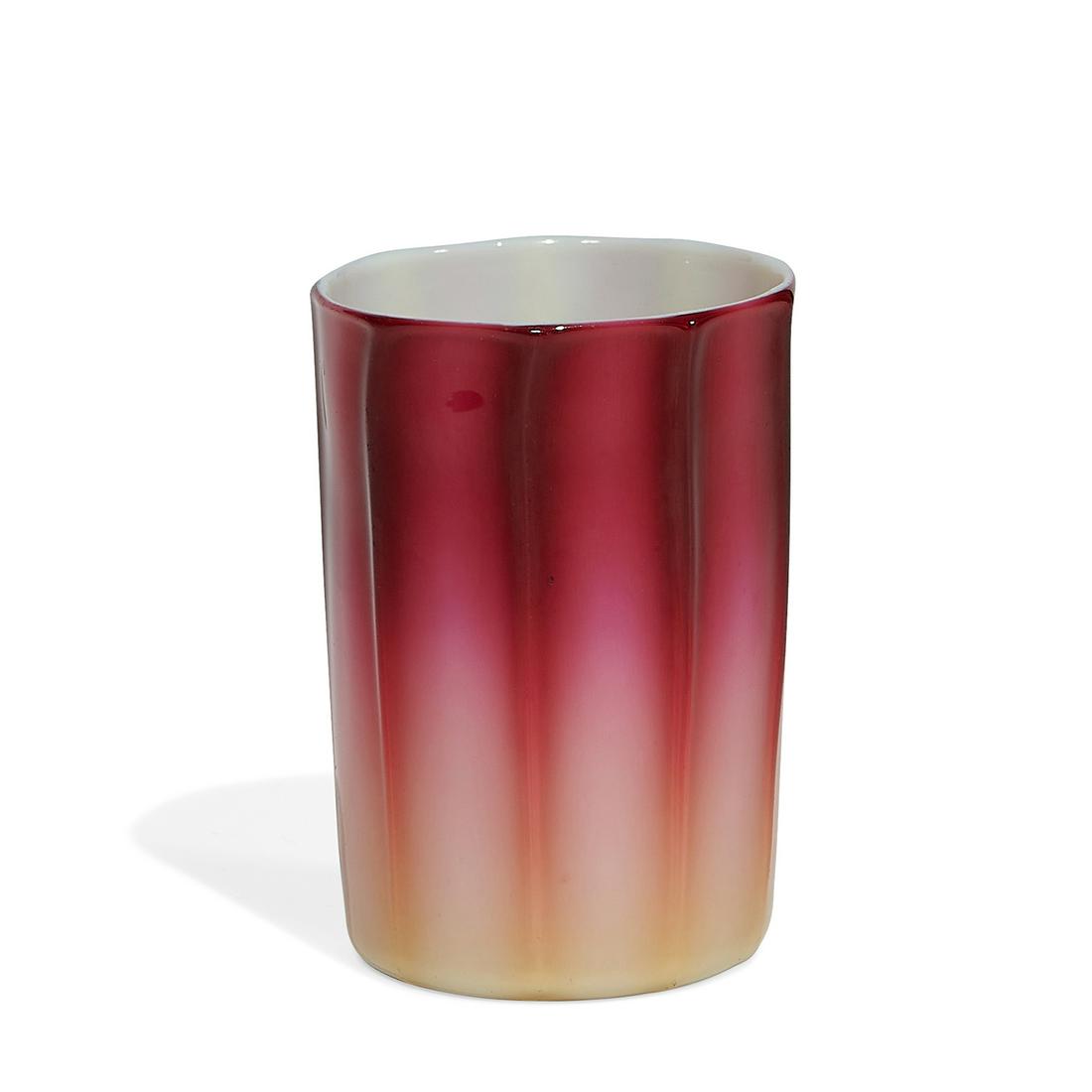 New England Glass Co. plated Amberina tumbler (1 of 3)