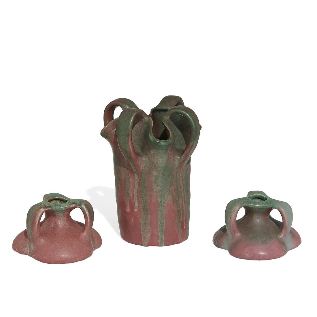 Muncie Pottery, Reuben Haley, group of three (1 of 3)