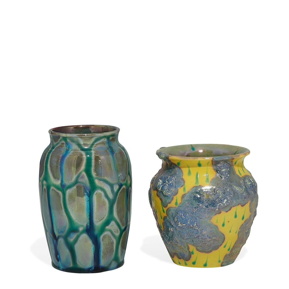 Paul J. Katrich lusterware vases, two (1 of 3)