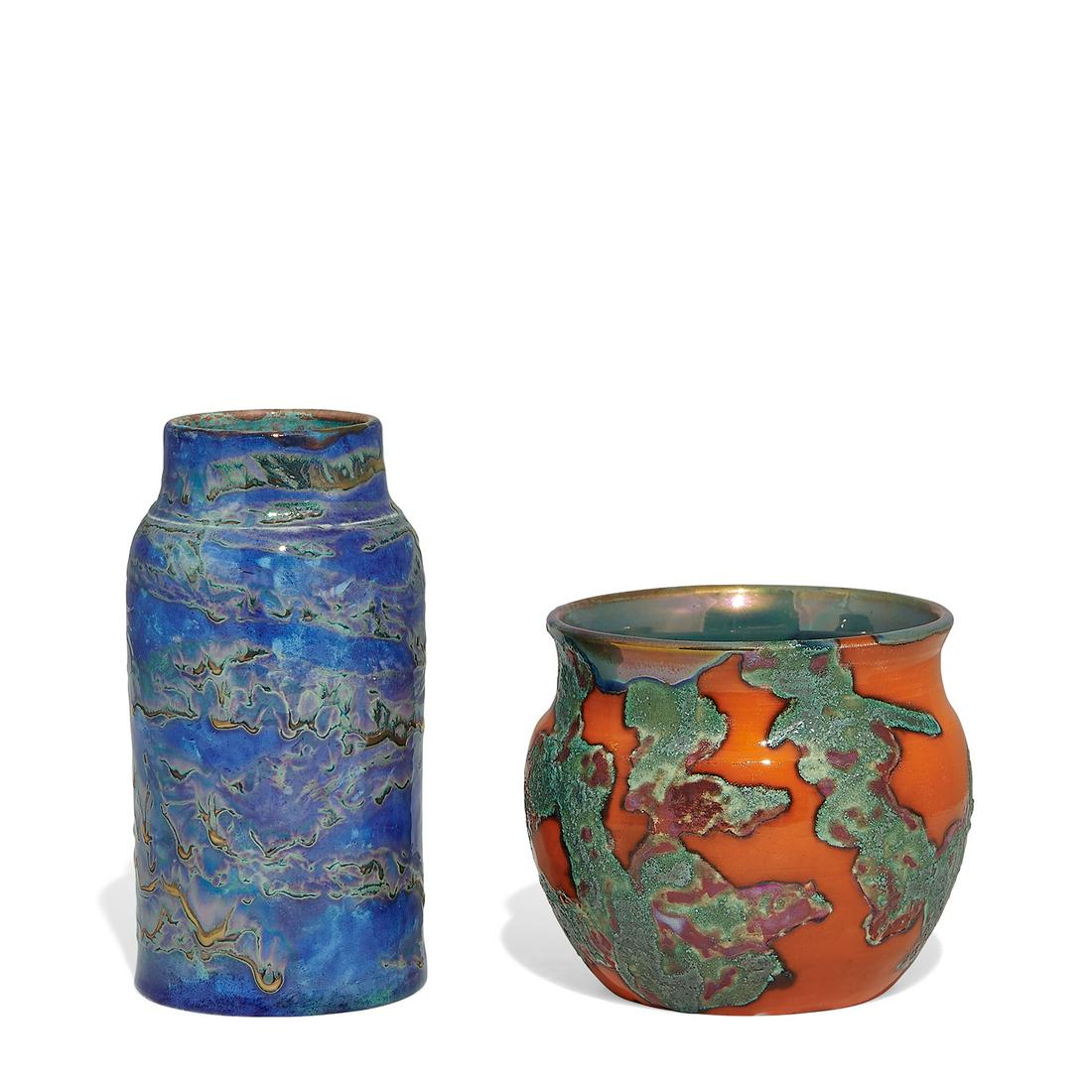Paul J. Katrich lusterware vases, two (1 of 3)