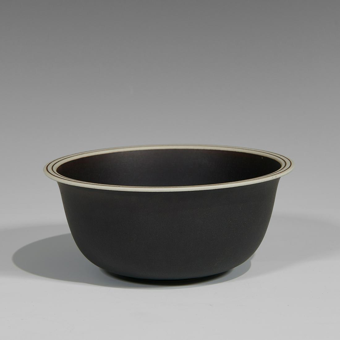 Ursula Scheid bowl: Ursula Scheid (1932-2008) bowl Germany, 1985 glazed porcelain impressed signature with date 'Scheid 85' 5"dia x 2 1/4"h
