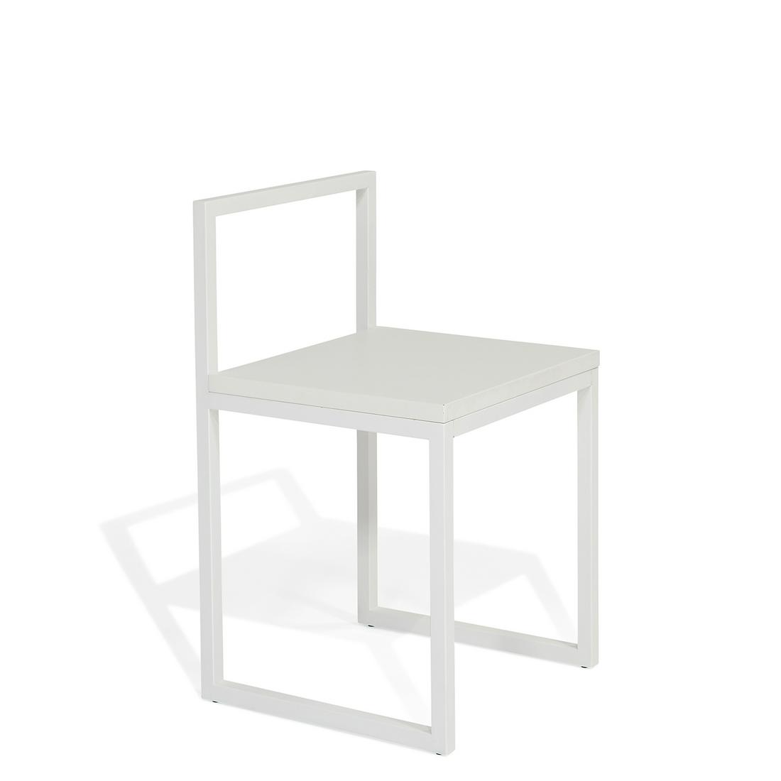 AG Fronzoni Cappellini chair: AG Fronzoni (1923-2002) for Cappellini chair, model 64 Italy, designed 1964 / circa 1990 enameled steel, laminate sticker label 17 3/4"w x 16 3"d x 28 3/4"h