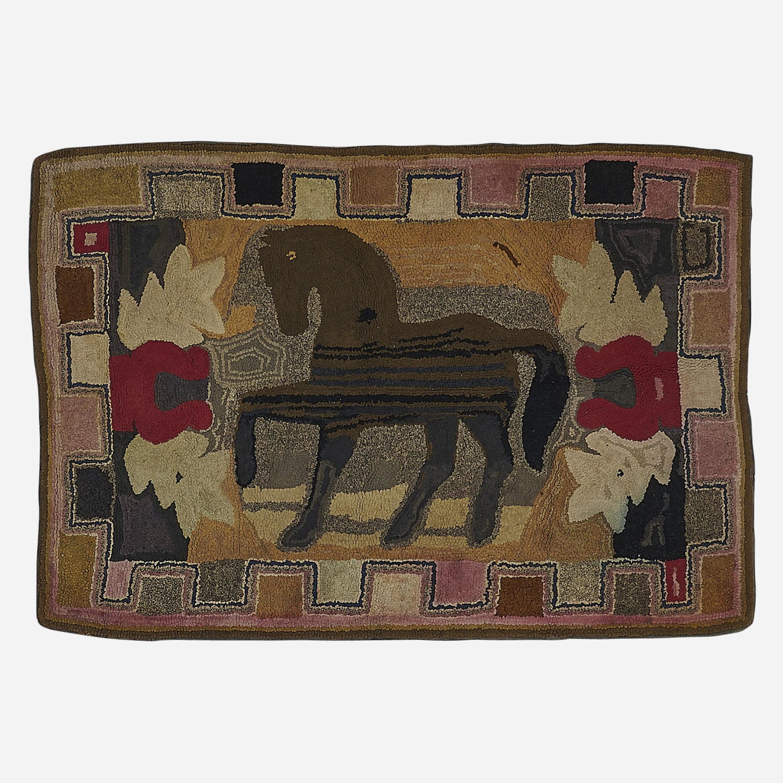 American Folk Art, Horse hooked rug (1 of 1)