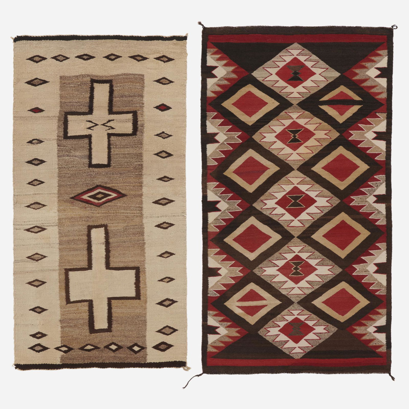 Navajo, Double Saddle blanket and Red Mesa rug (1 of 2)