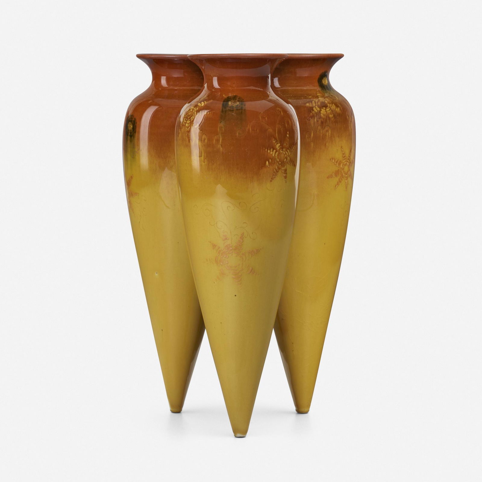 Rookwood Pottery, Standard Glaze conjoined vase (1 of 3)