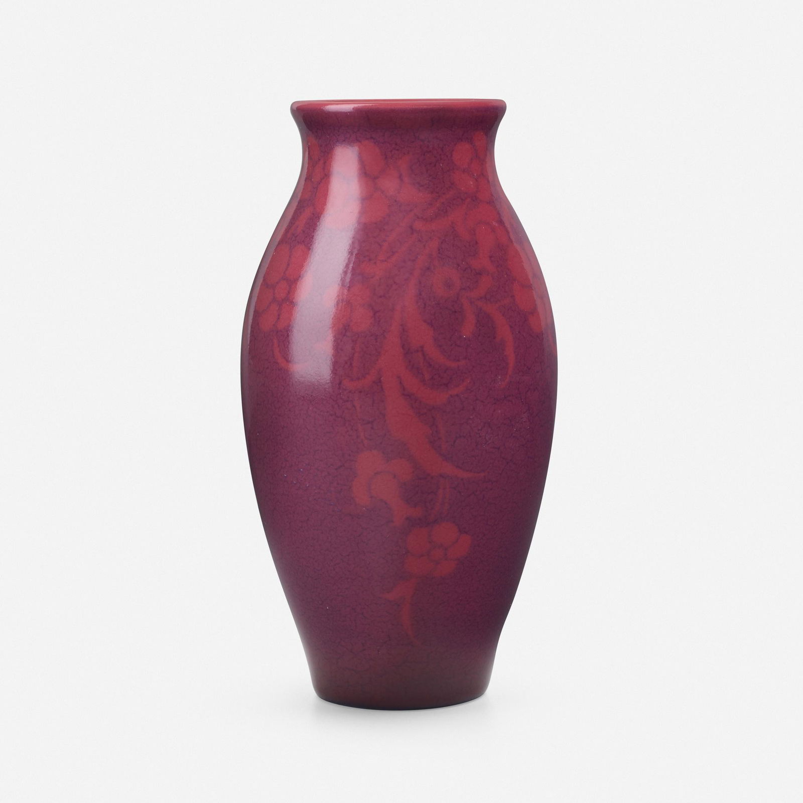 Sara Sax for Rookwood, French Red Glaze vase (1 of 3)