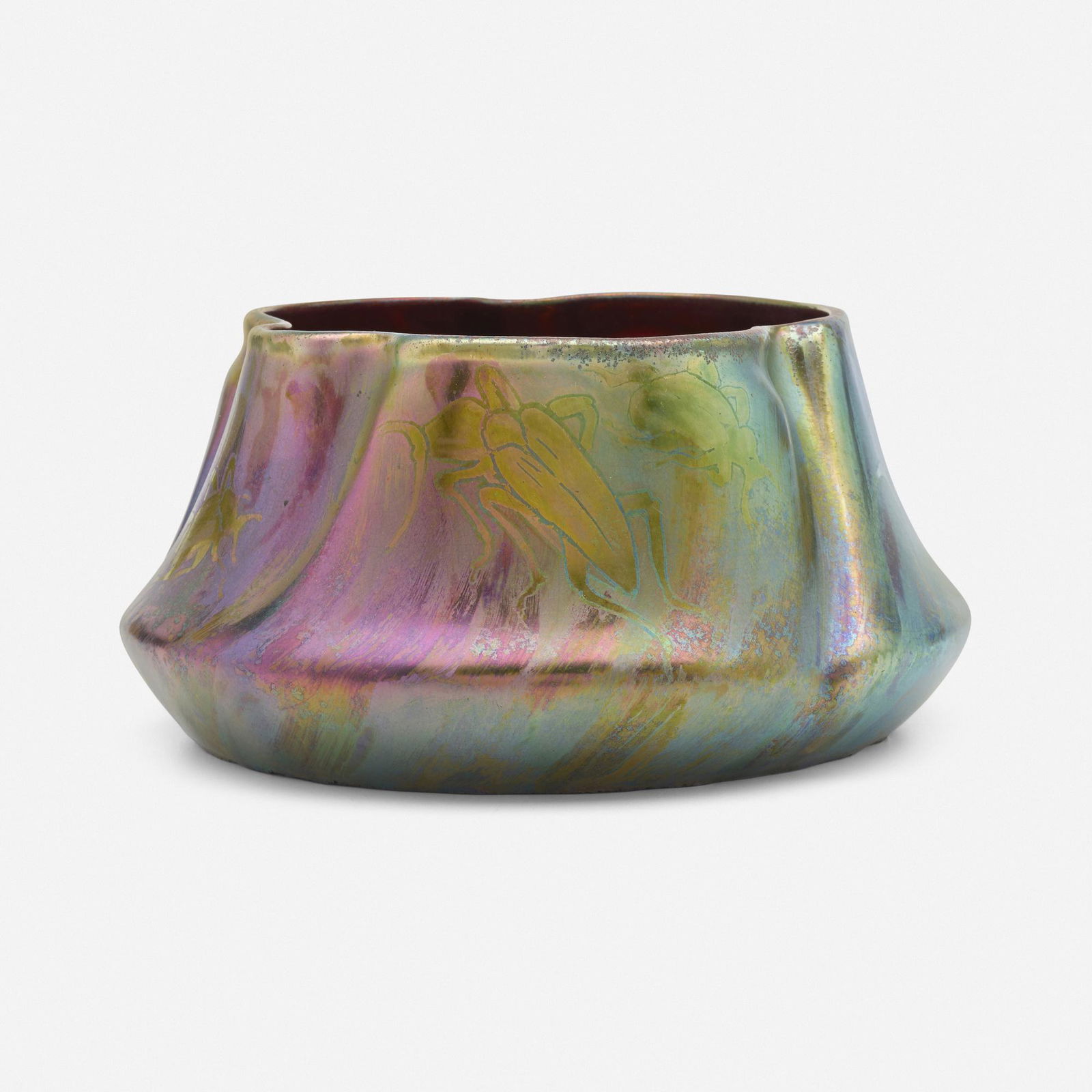 Jacques Sicard for Weller Pottery, Rare bowl (1 of 5)