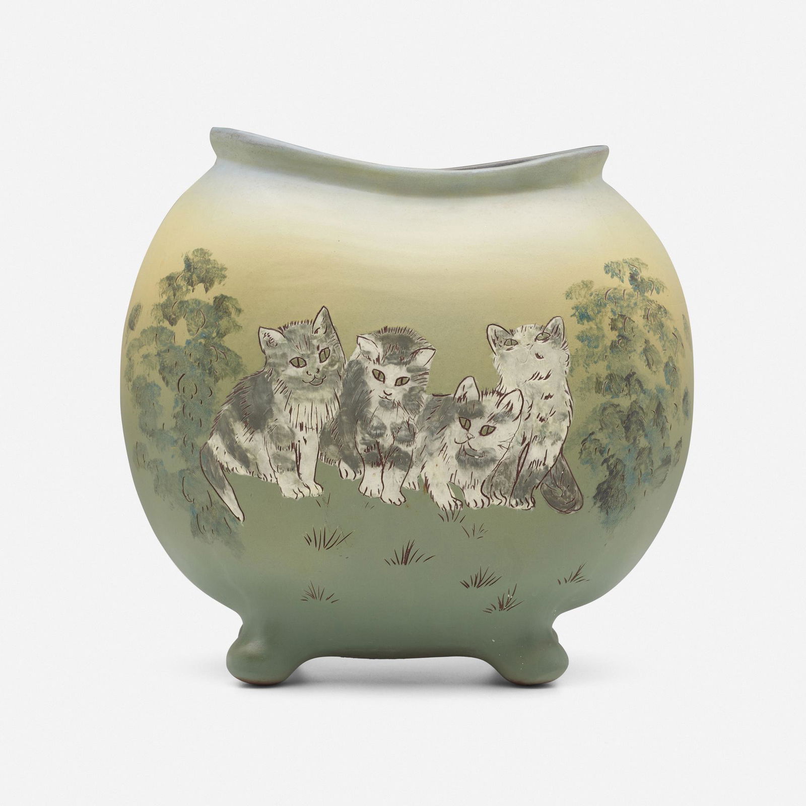 Weller Pottery, Early Dickensware pillow vase (1 of 3)