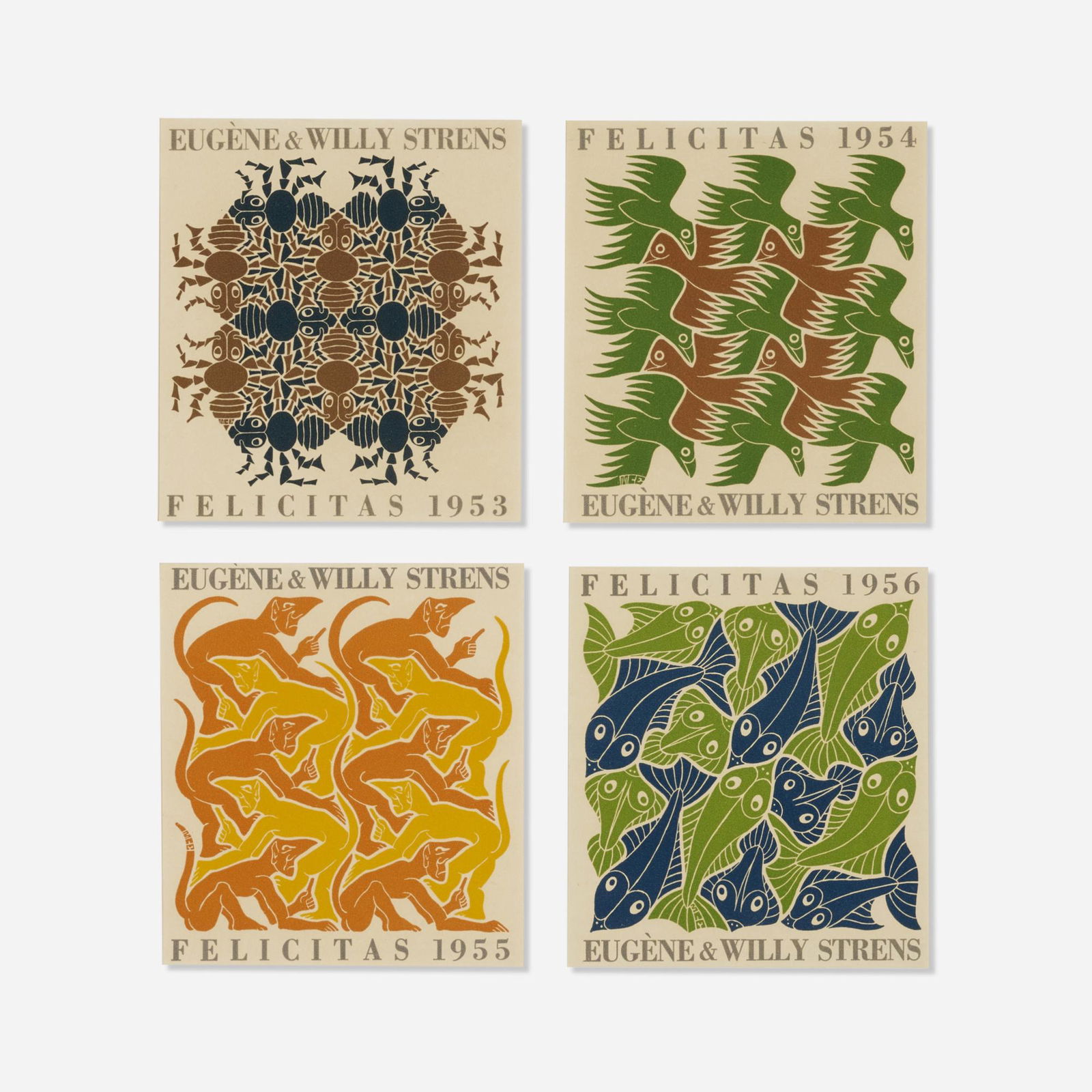 M.C. Escher, Earth; Air; Fire; Water (Felicitas) (1 of 4)