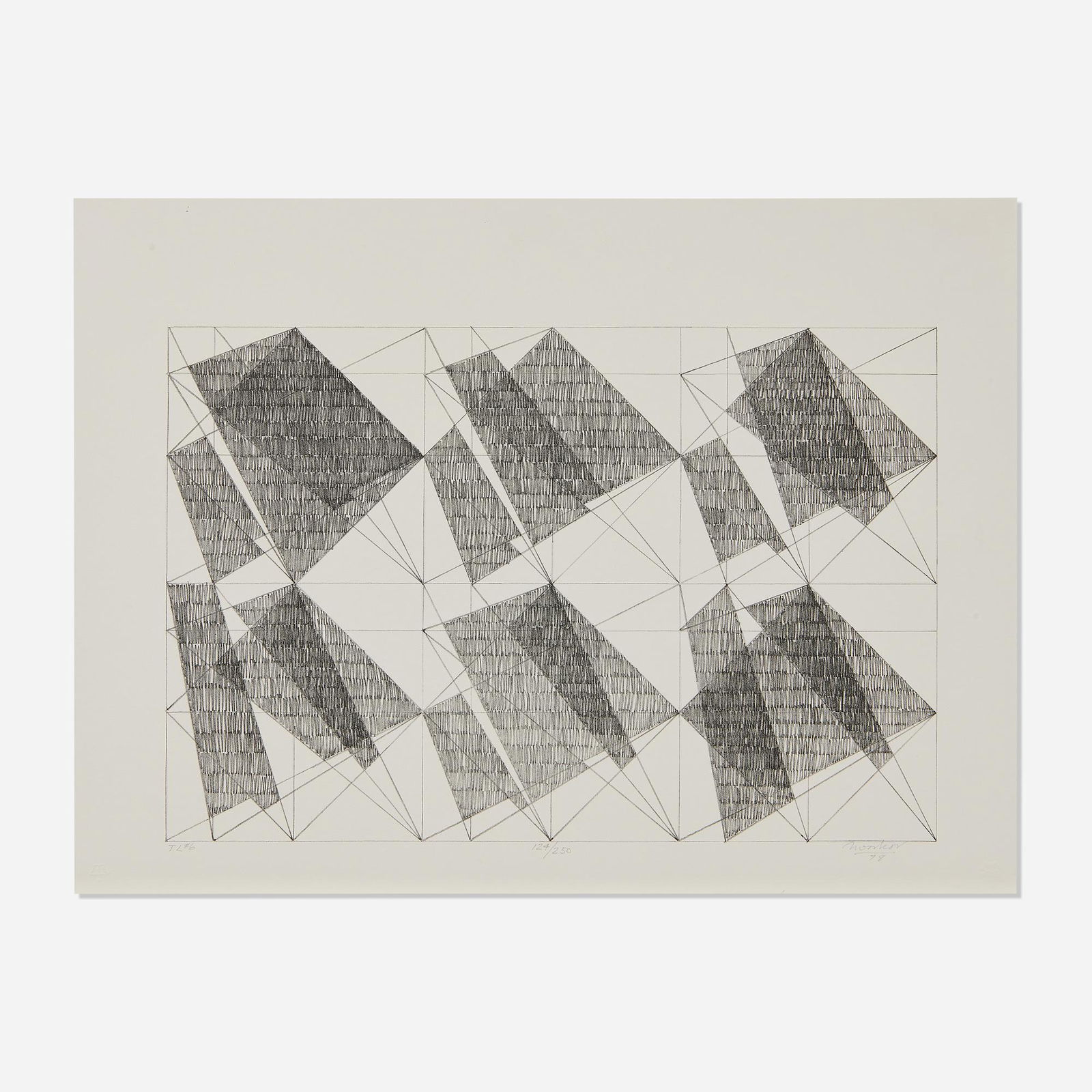 Jack Tworkov, T L #6: Jack Tworkov T L #6 1978lithograph on Arches image: 12 h x 18.125 w in (30 x 46 cm) sheet: 16.625 h x 22.375 w in (42 x 57 cm) Signed, titled, dated and numbered to lower margin 'TL #6 124/