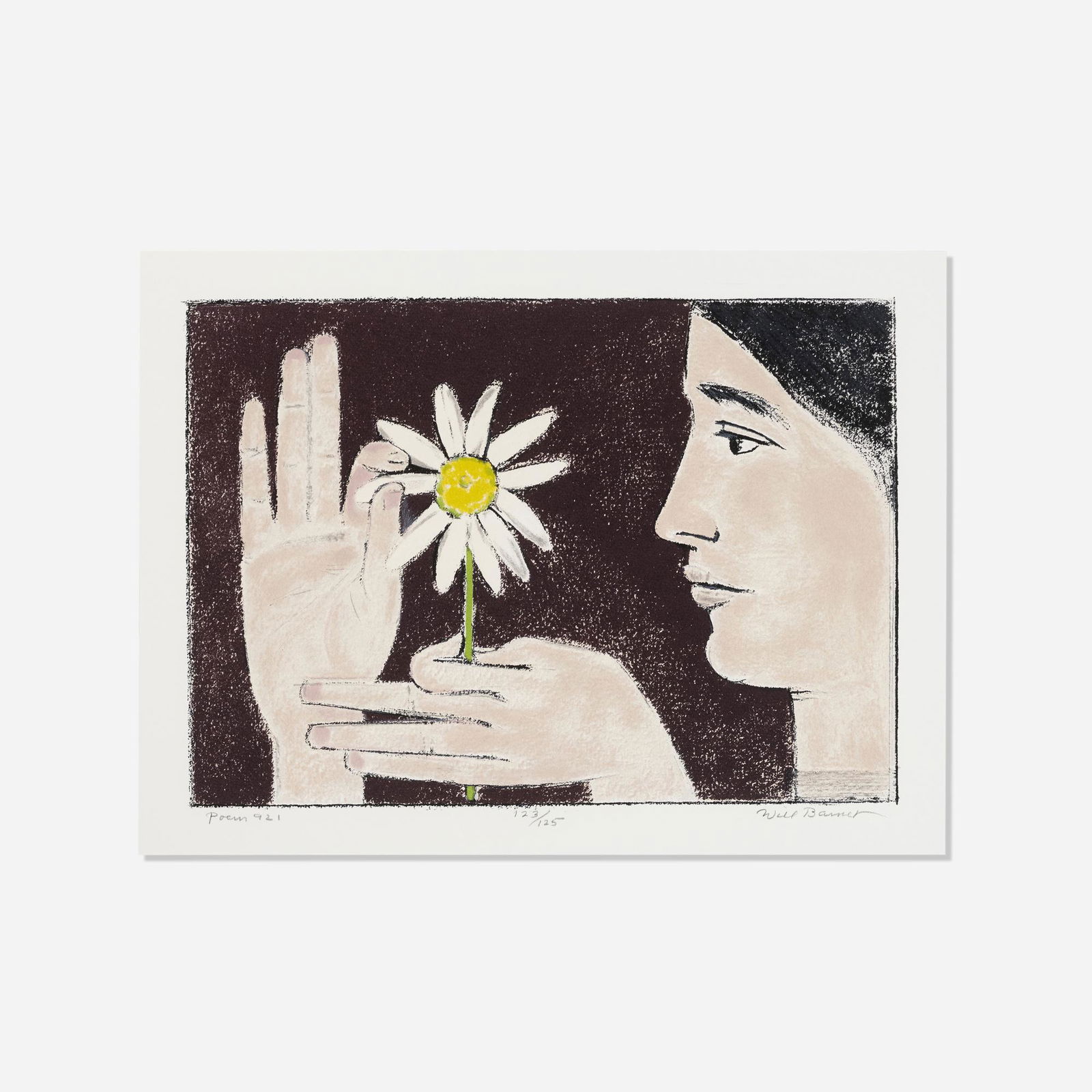 Will Barnet, Poem 921: Will Barnet Poem 921 1997lithograph in colors on Somerset image: 14.75 h x 20.625 w in (37 x 52 cm) sheet: 21.375 h x 29.5 w in (54 x 75 cm) Signed, titled and numbered to lower edge 'Poem