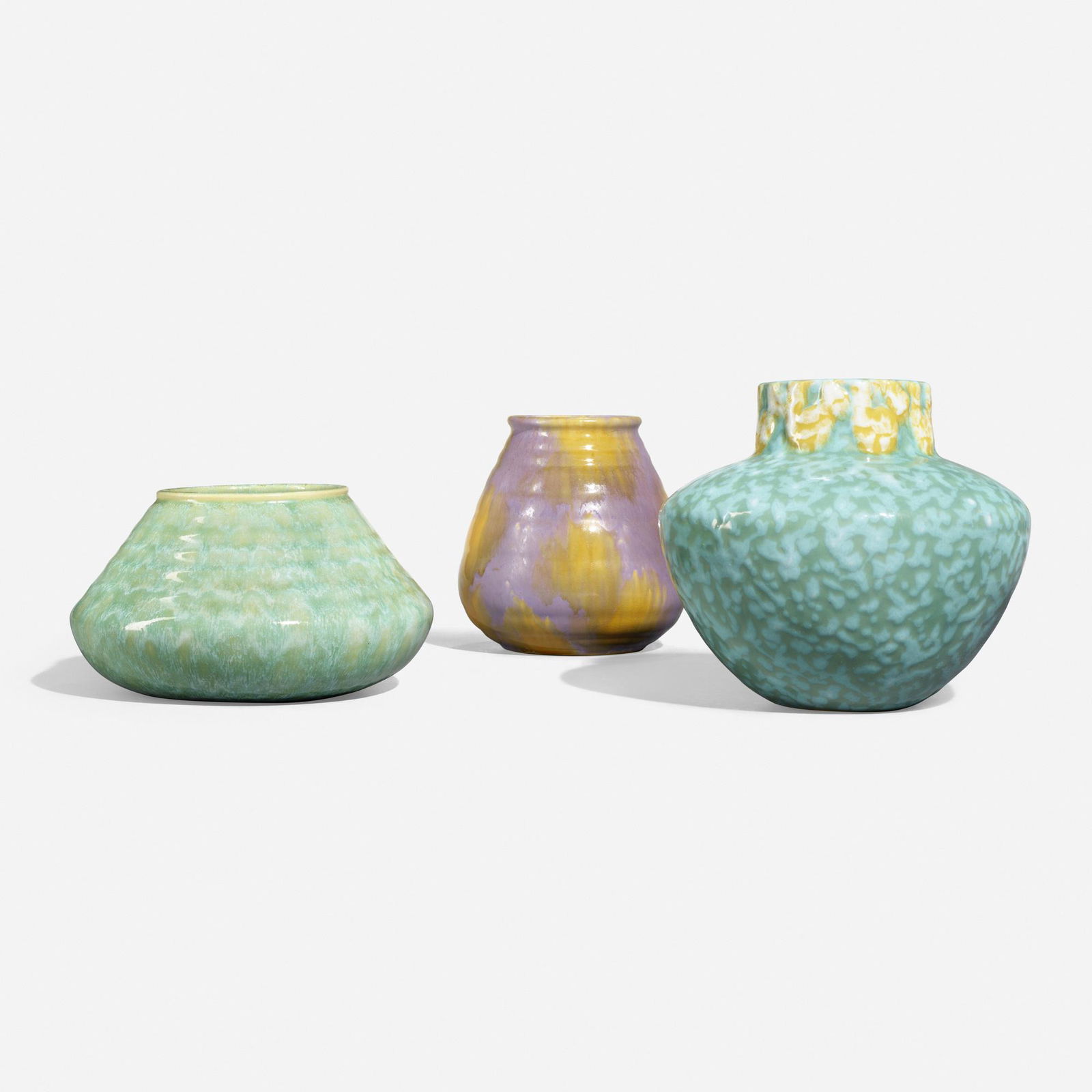 Roseville Pottery, Three Imperial II vases (1 of 4)