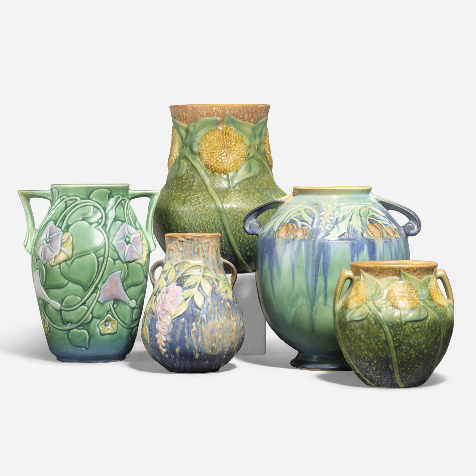 Roseville Pottery, Collection of five works (1 of 2)
