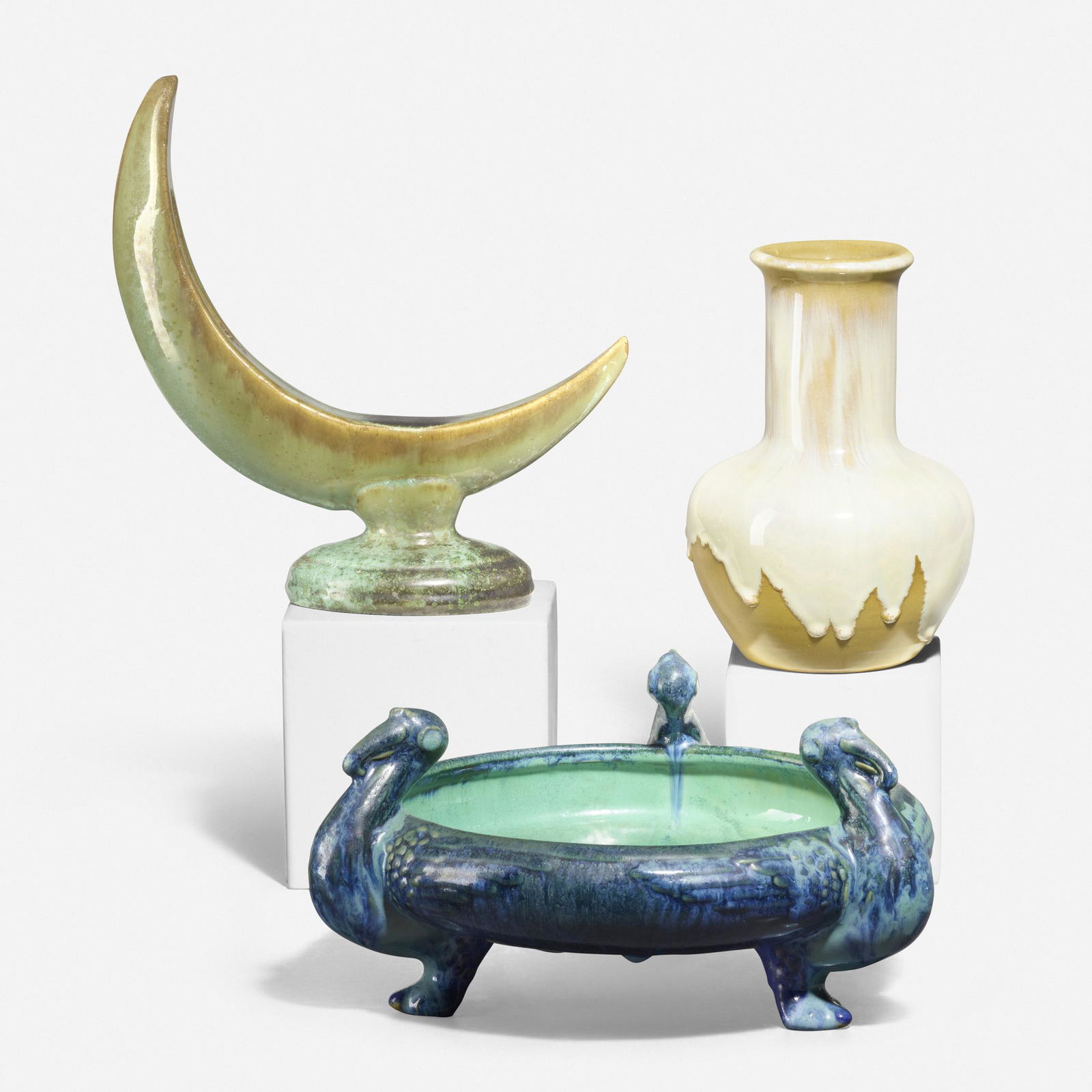 Fulper Pottery, Collection of three vessels (1 of 2)