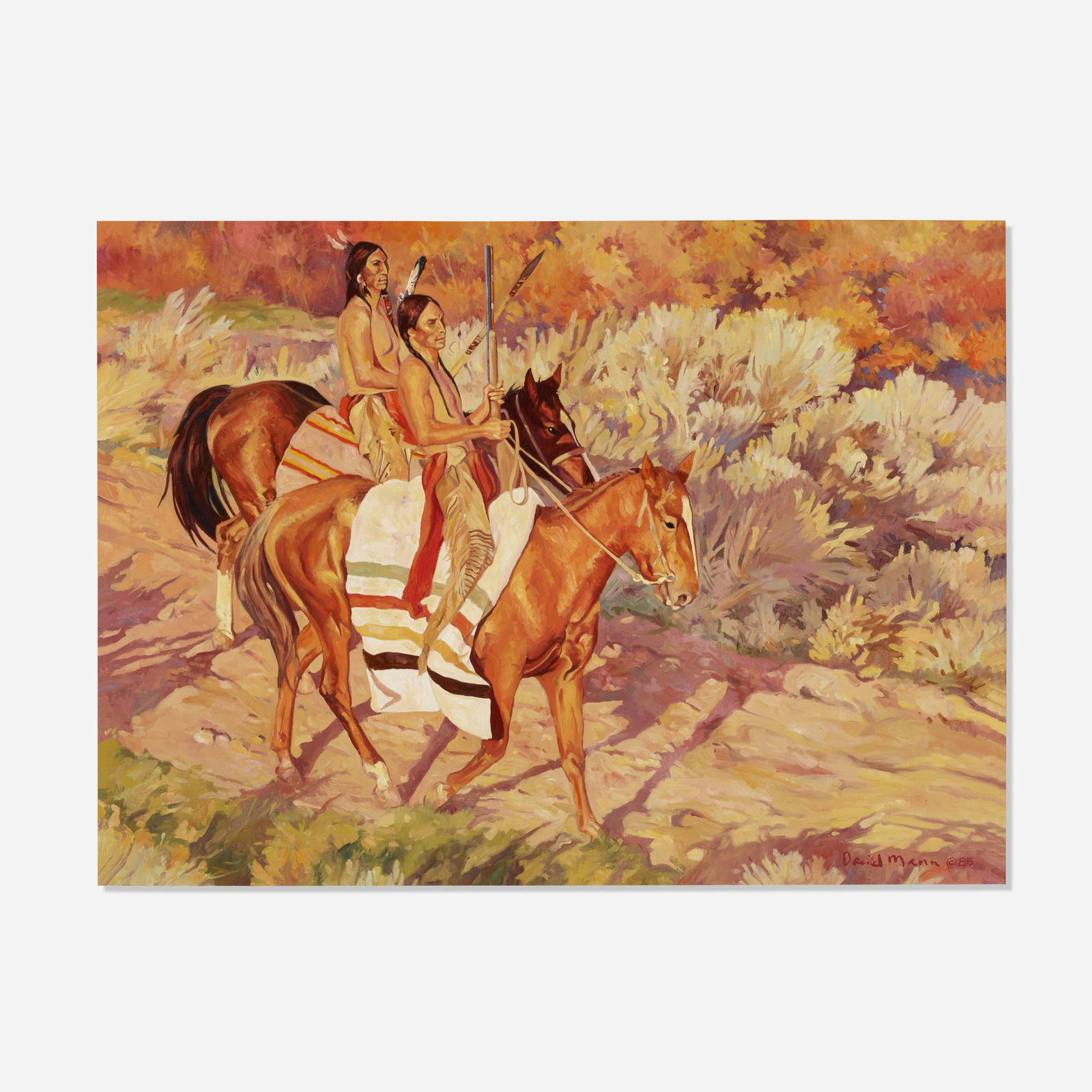 David Mann, Untitled: David Mann Untitled 1985oil on canvas 22 h x 30 w in (56 x 76 cm) Signed and dated to lower right 'David Mann © 85'. Provenance: Estate of George Frerichs <