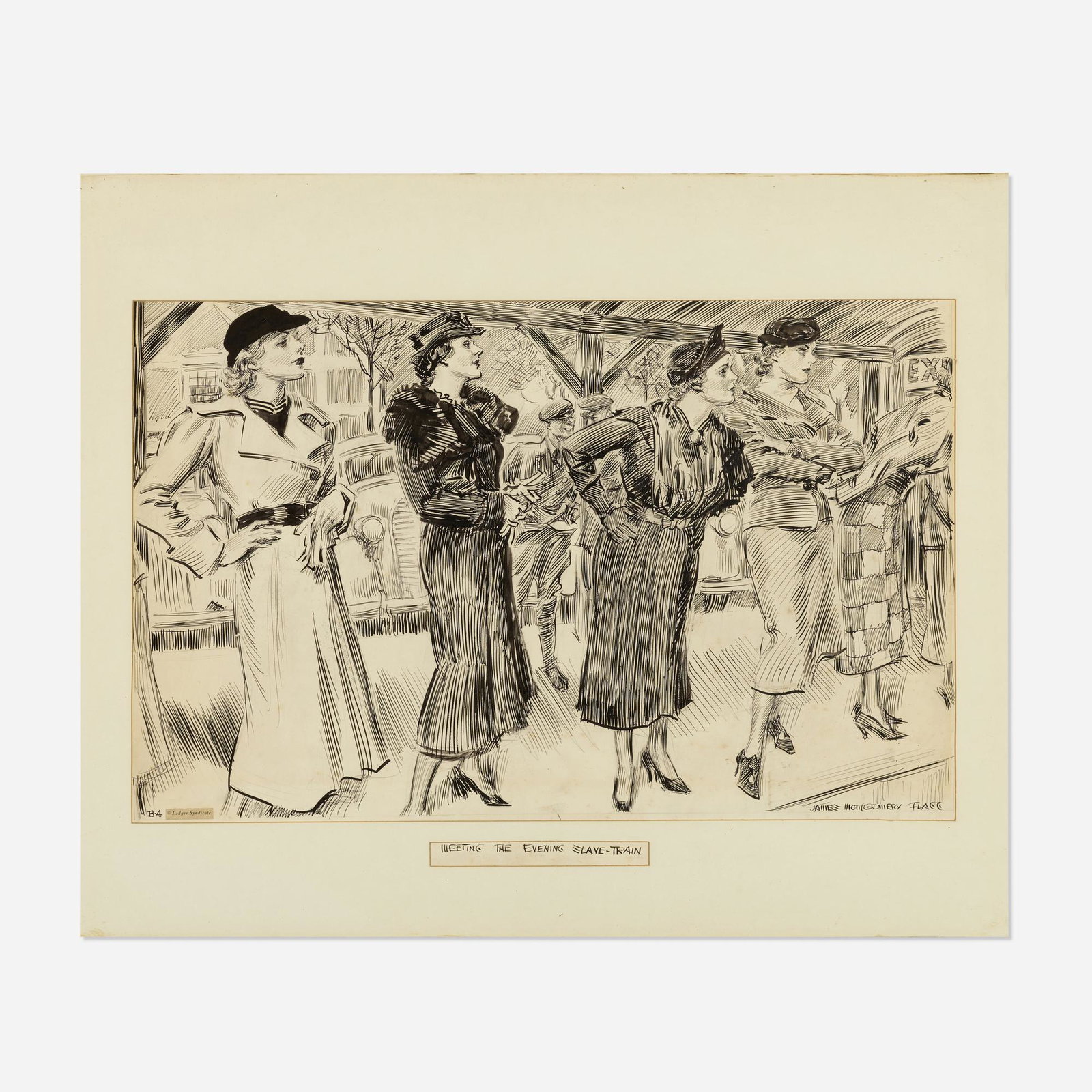 James M. Flagg, Meeting the Evening Slave-Train (1 of 4)