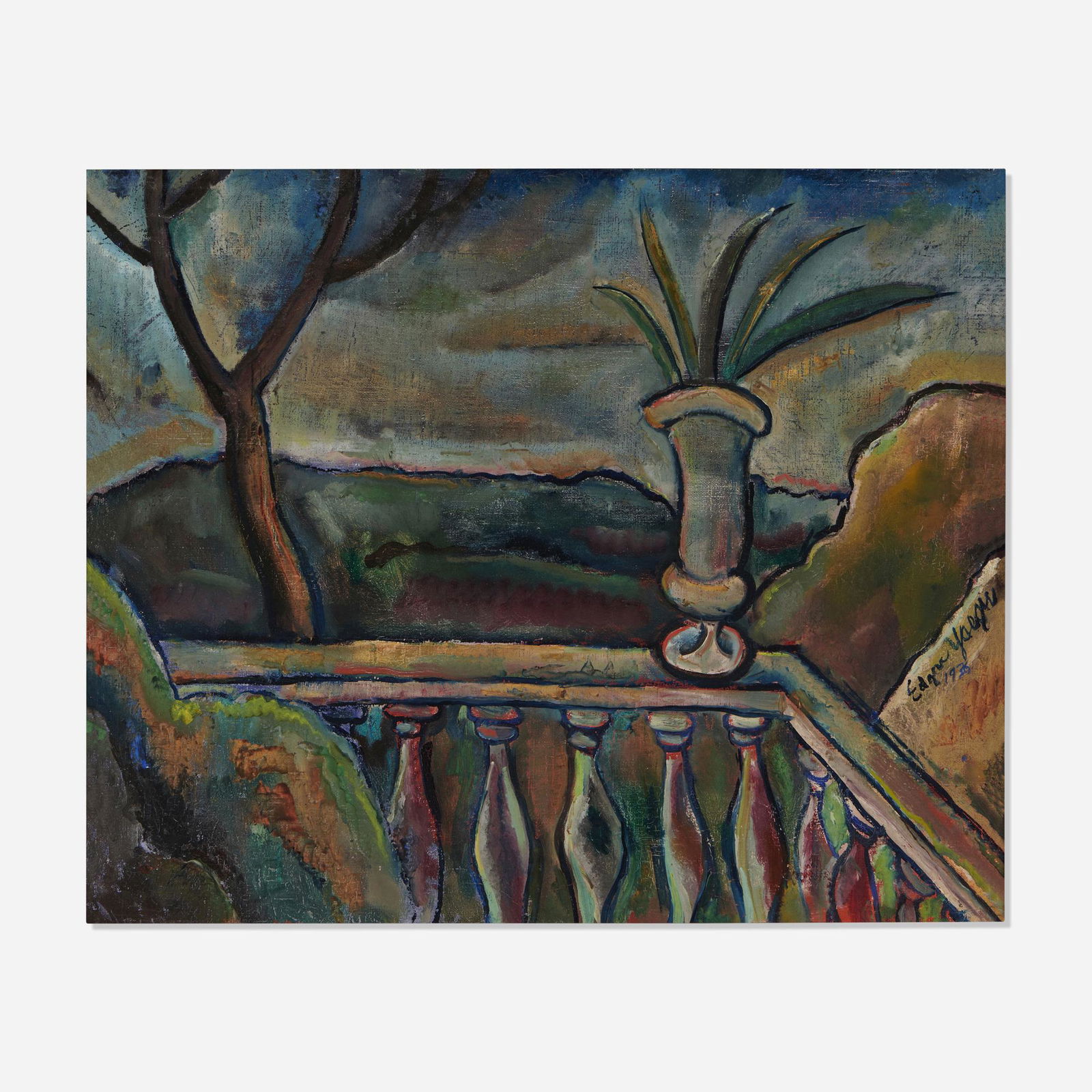 Edgar Louis Yaeger, Landscape from the Balcony (1 of 4)