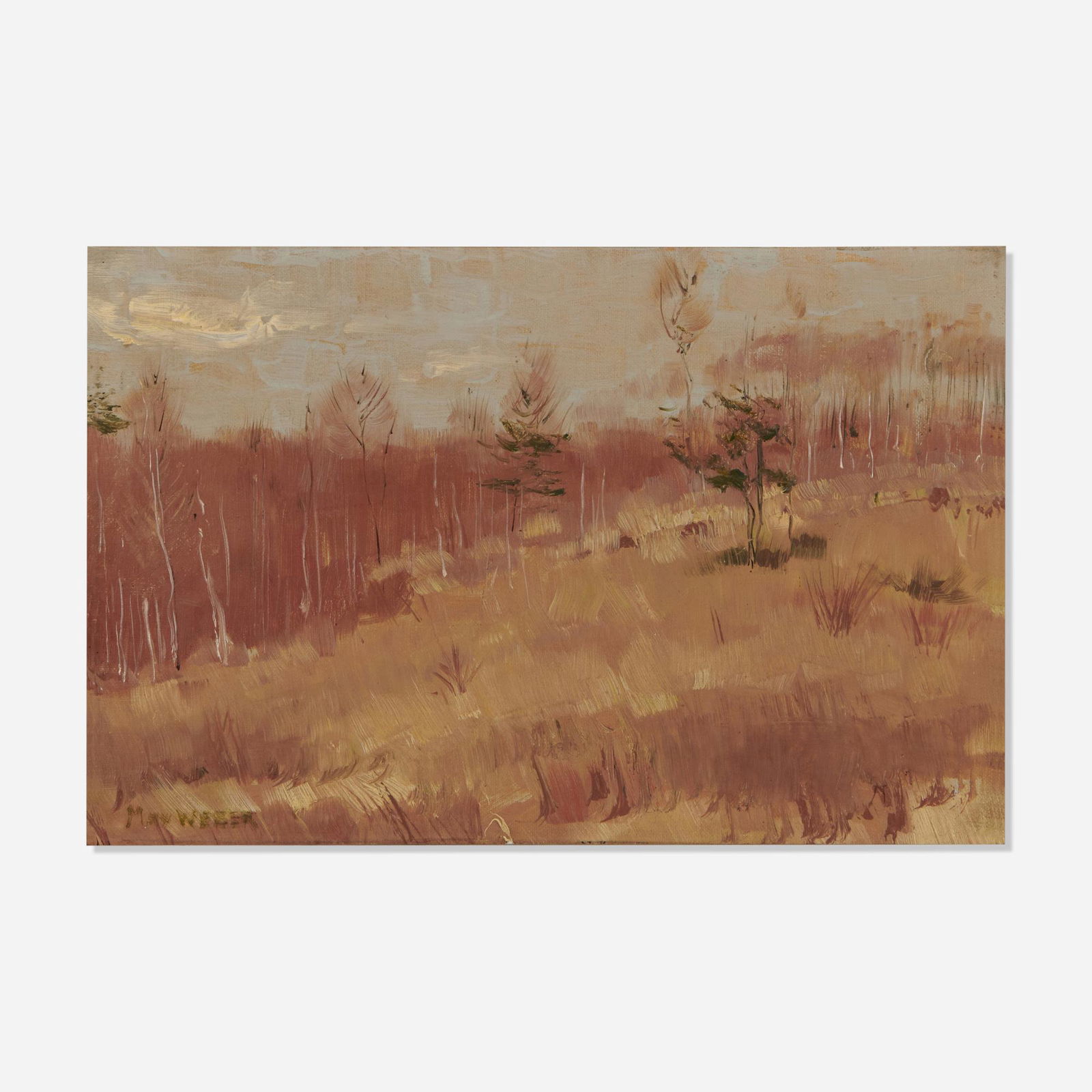 Max Weber, Duluth Landscape: Max Weber Duluth Landscape c. 1903oil on canvas 10 h x 15 w in (25 x 38 cm) The present work was executed in Duluth while the artist was teaching at the Minnesota State Normal School between 1