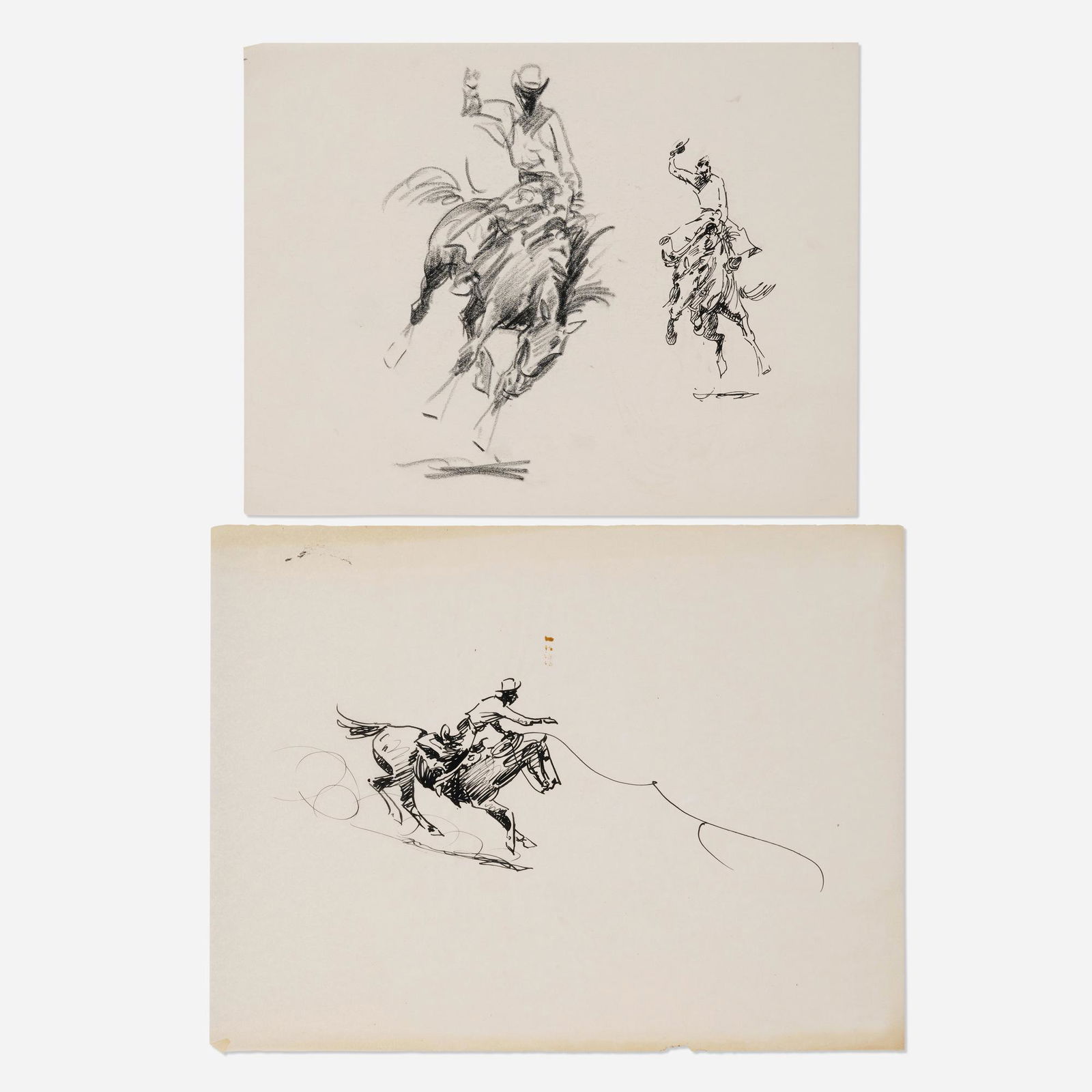 Edward Borein, Cowboys (two works) (1 of 2)