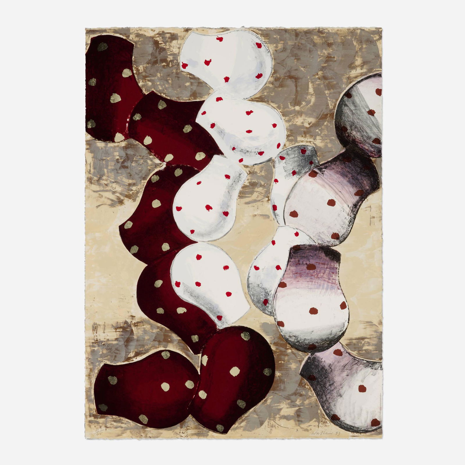 John Walker, Ithaca: John Walker Ithaca (from the Olive Press Portfolio II: 1992-1993) 1993lithograph and screenprint in colors 30.375 h x 22 w in (77 x 56 cm) Signed, numbered and dated to lower edge '19/48 Walke