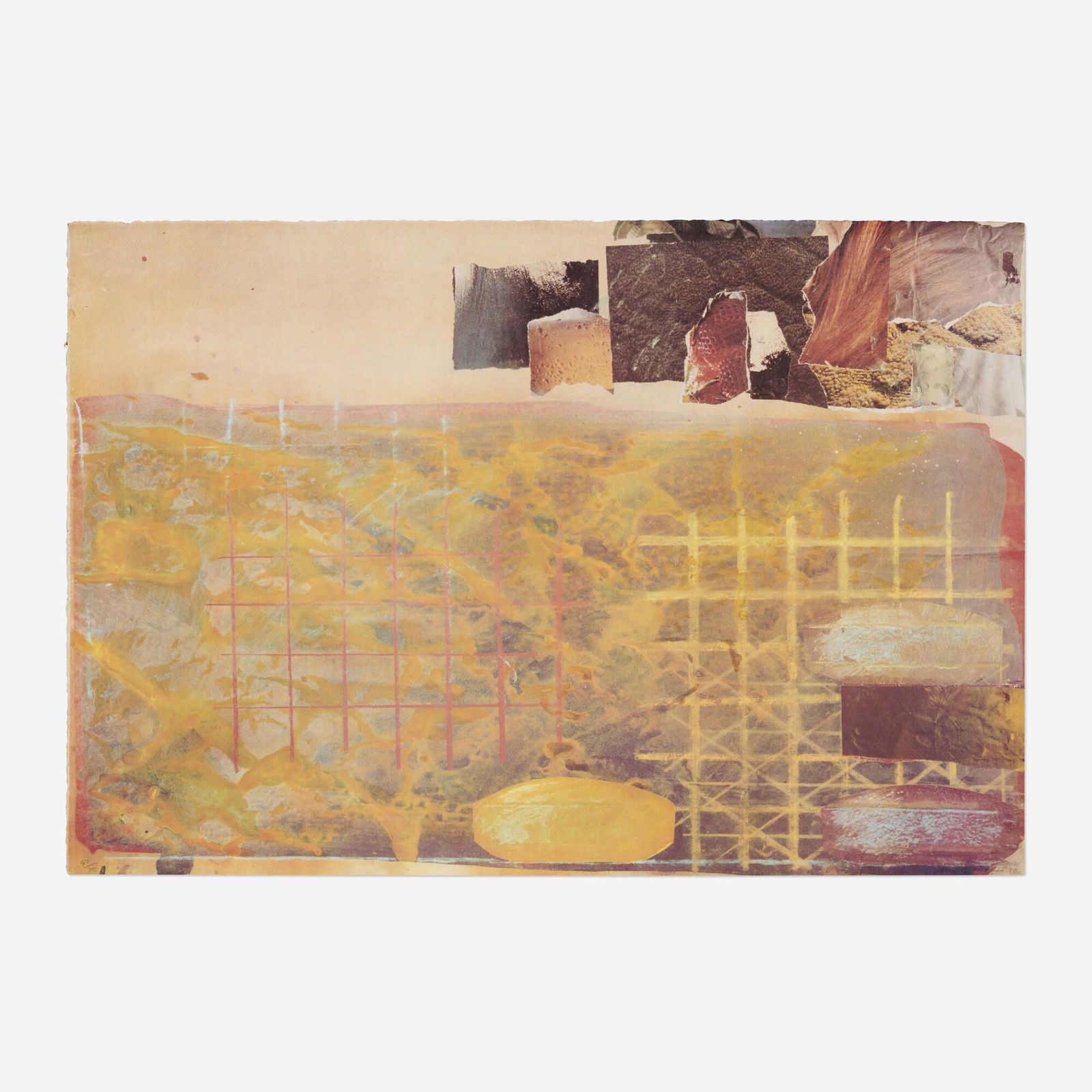 John Walker, Untitled: John Walker Untitled 1970lithograph in colors 27 h x 39.5 w in (69 x 100 cm) Signed, dated and numbered to lower edge '47/75 John Walker 70'. This work is number 47 from the edition of 75.