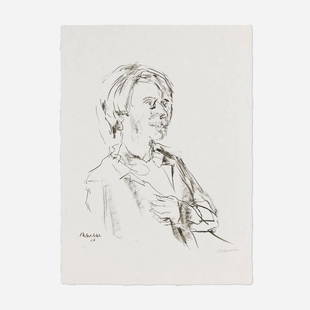 Oskar Kokoschka, Portrait of a Woman: Oskar Kokoschka Portrait of a Woman 1966lithograph 30.125 h x 22.375 w in (77 x 57 cm) Signed and numbered to lower edge '66/70 Kokoschka'. This work is number 66 from the edition of 70.