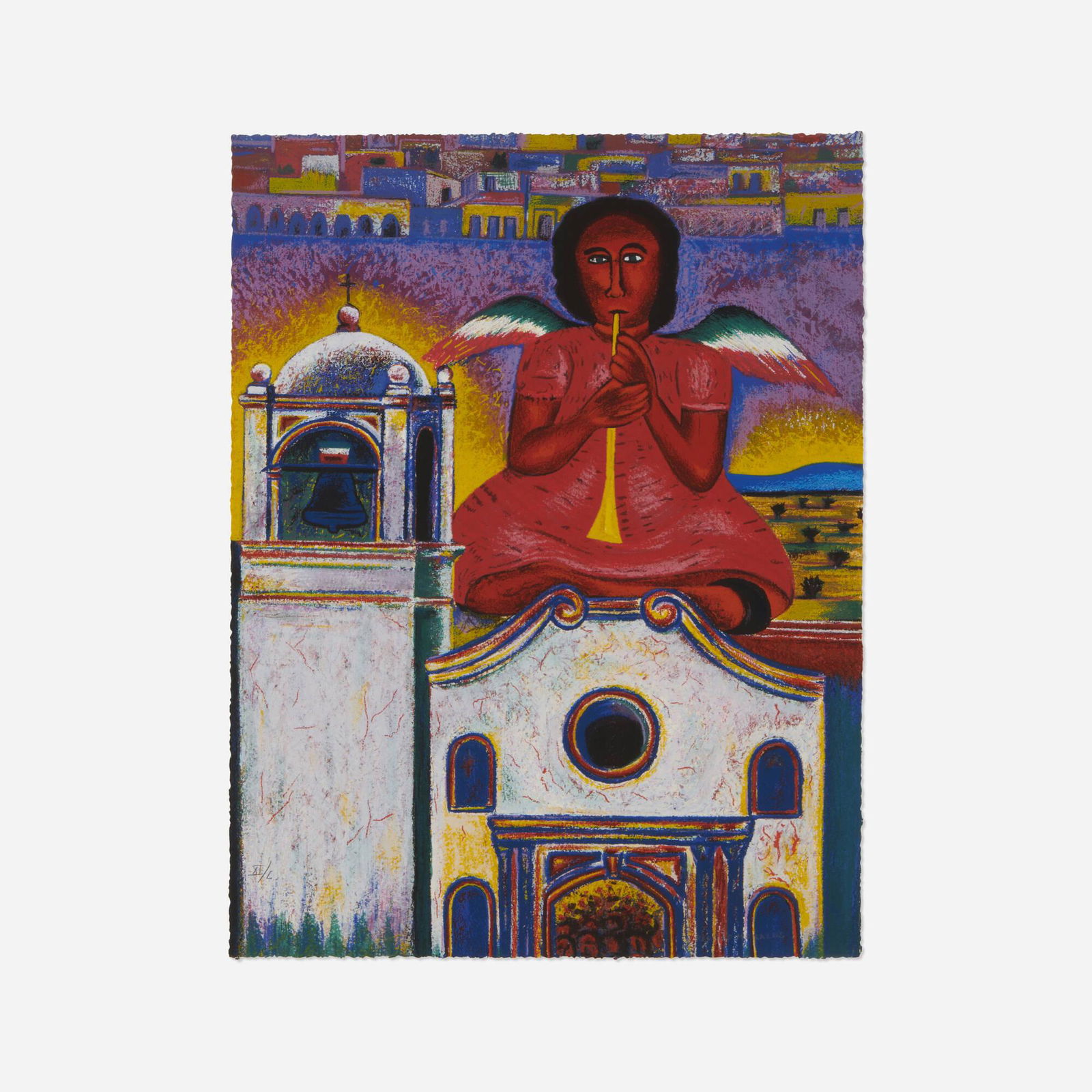 Rodolfo Morales, Angela: Rodolfo Morales Angela 1996screenprint in colors 25.5 h x 19.5 w in (65 x 50 cm) Signed and numbered to lower edge 'XI/L Rodolfo Morales'. This work is number 11 from the Roman numeral edition