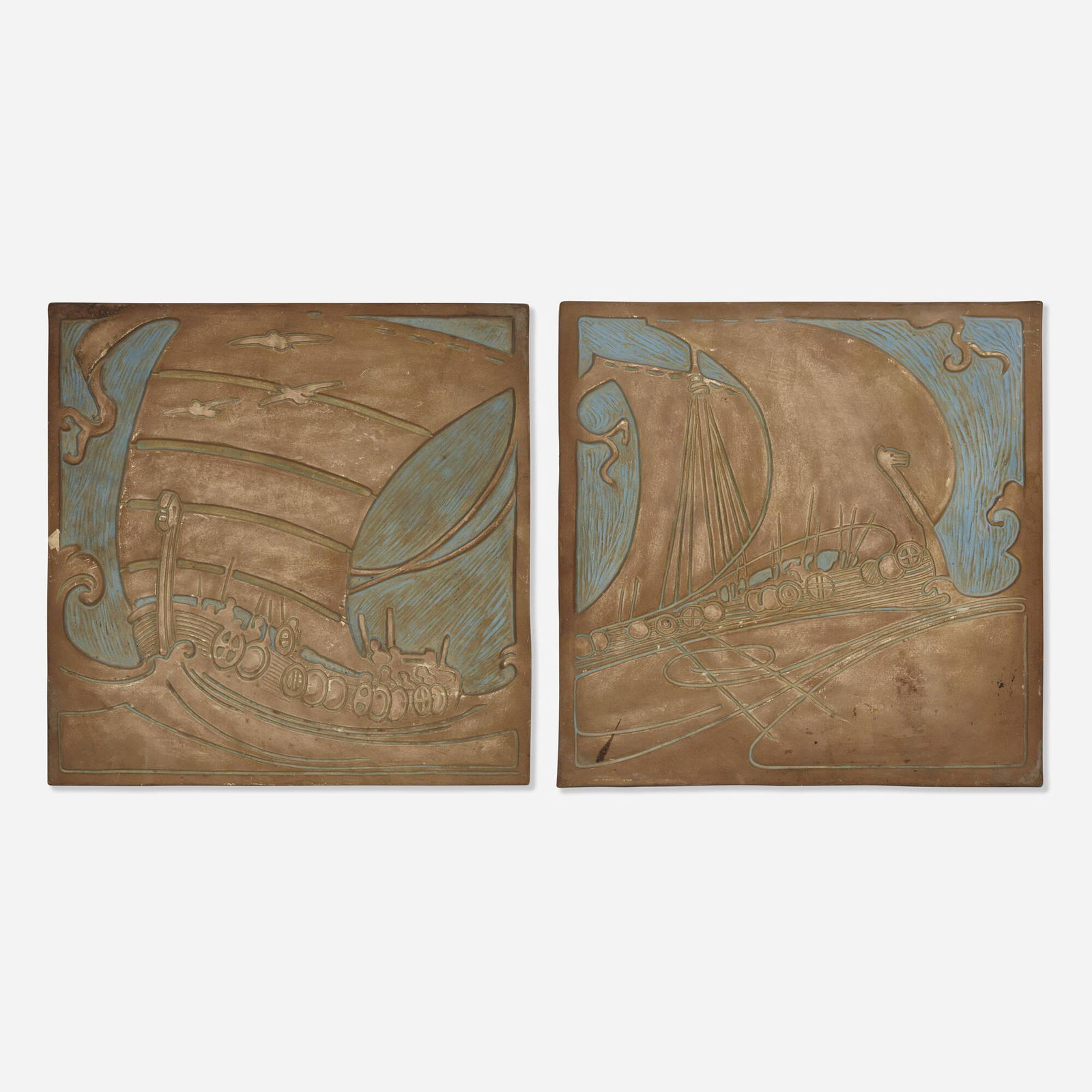 Ernest A. Batchelder, Viking ship tiles (1 of 4)