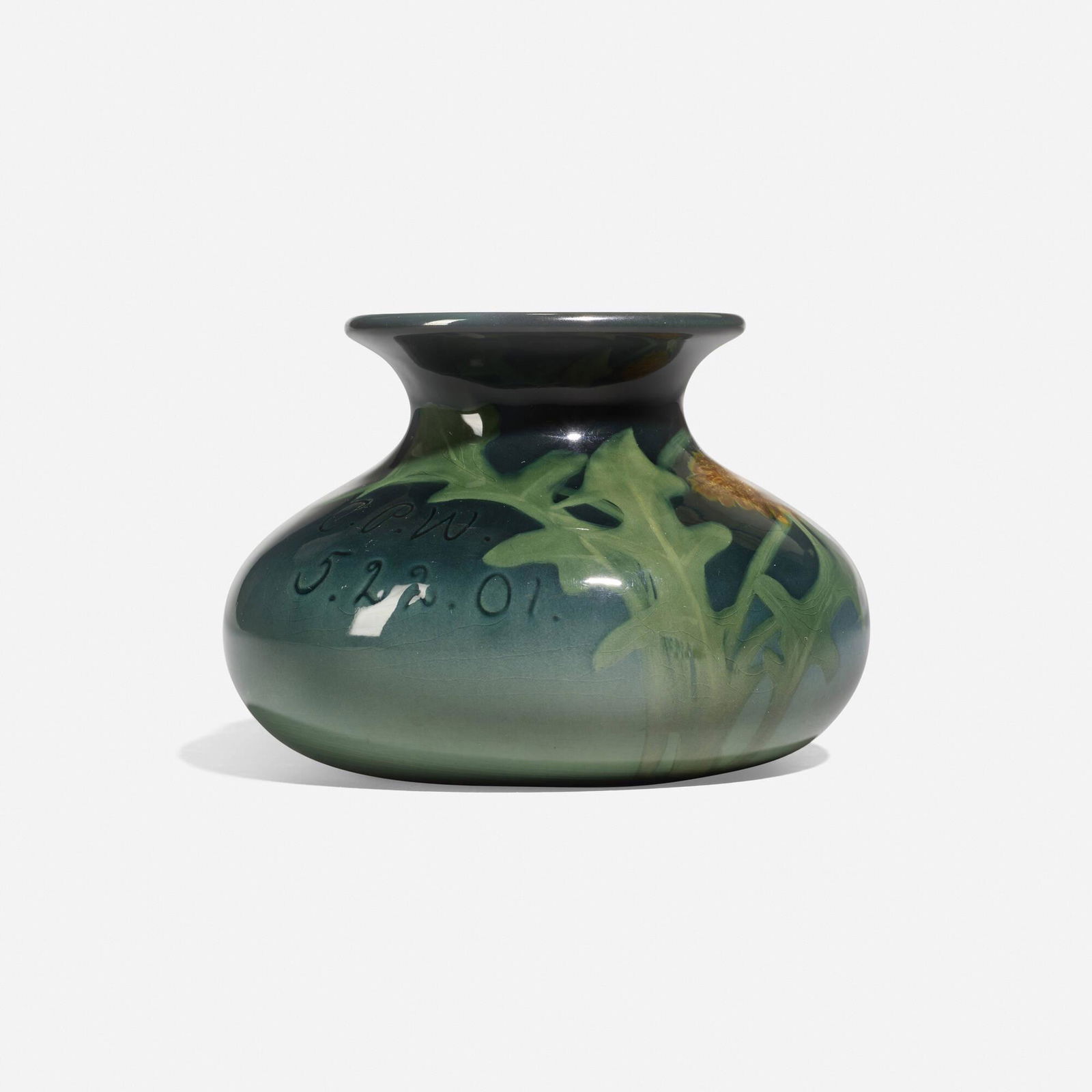 Sallie Coyne for Rookwood, Sea Green vase (1 of 4)