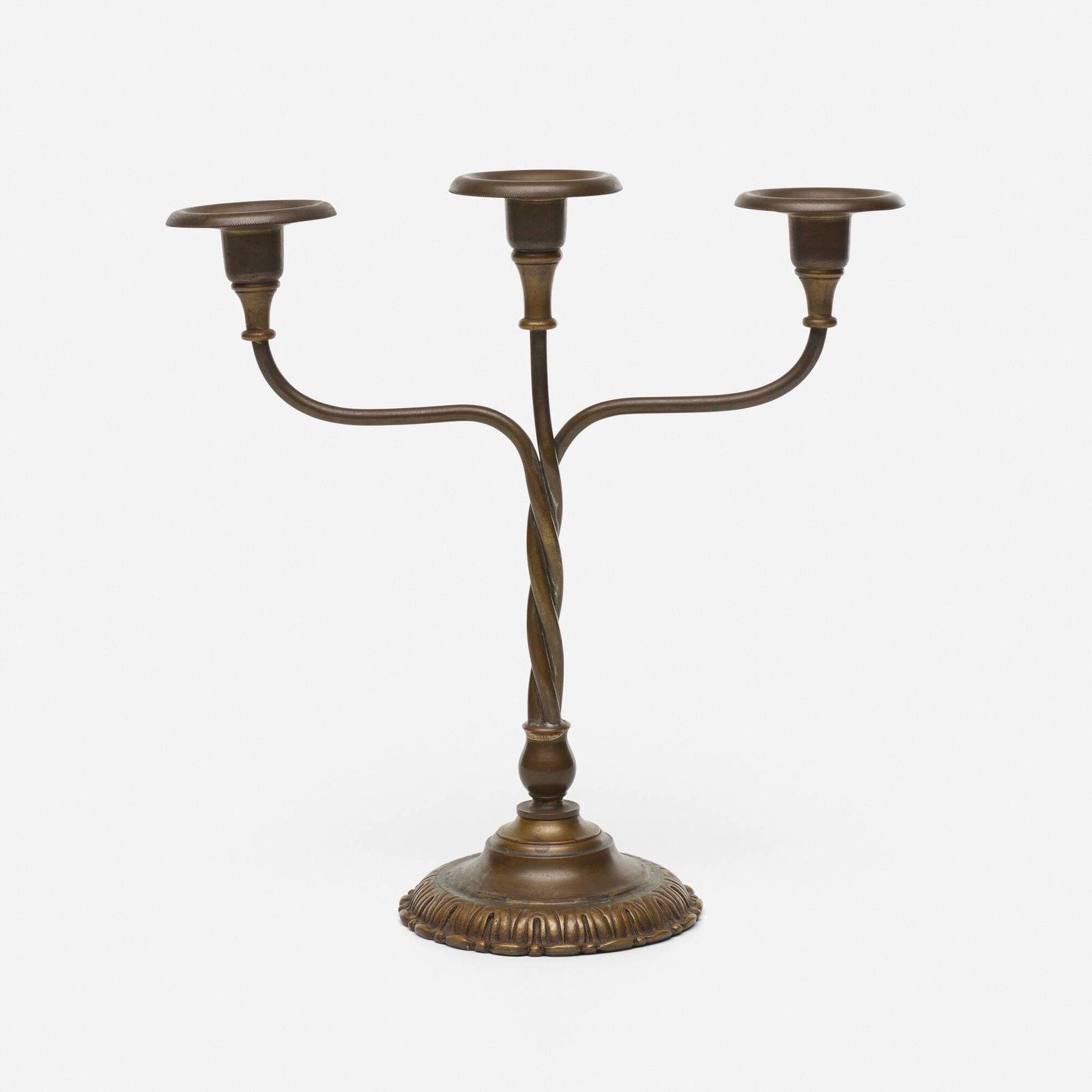 Tiffany Studios, Three-light candelabrum (1 of 3)