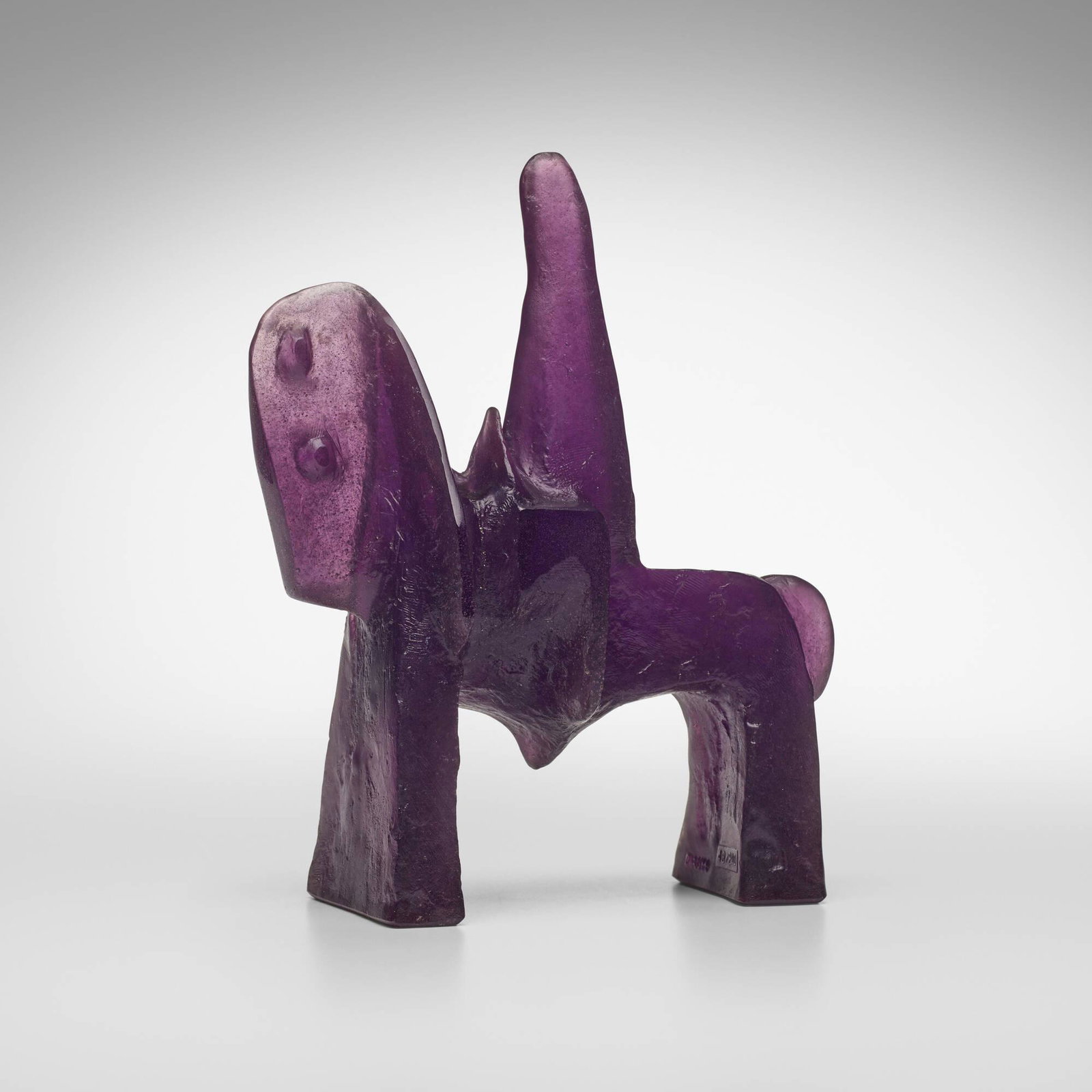 Claude Wetzstein for Daum, Parsifal: Claude Wetzstein for Daum Parsifal France, 1970pate de verre 11 h x 3.75 w x 8.75 d in (28 x 10 x 22 cm) Molded signature and number to base 'Daum 48/200', 'C. Wetzstein' and 'France'. This wo