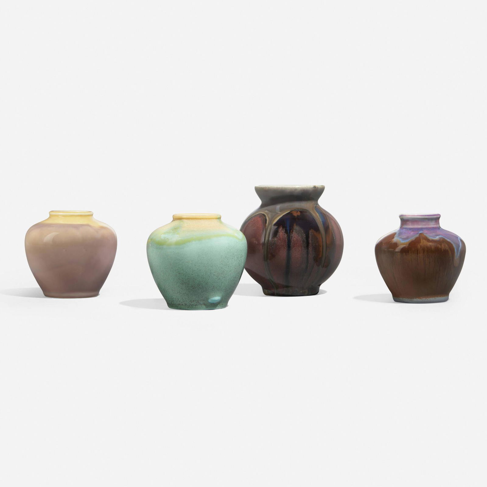 Rookwood Pottery, Four Glaze Effect vases (1 of 3)