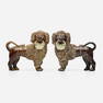 Bennington Potters, Poodles with baskets, pair