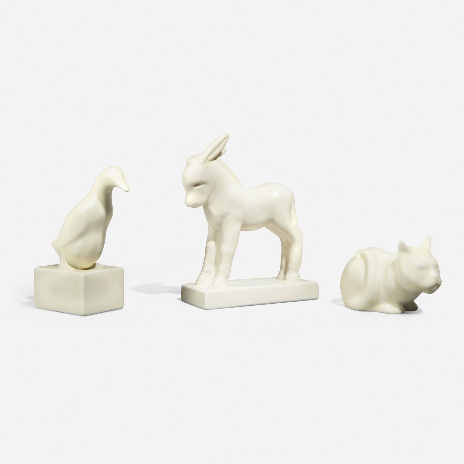 Rookwood Pottery, Three Ivory Mat paperweights (1 of 3)