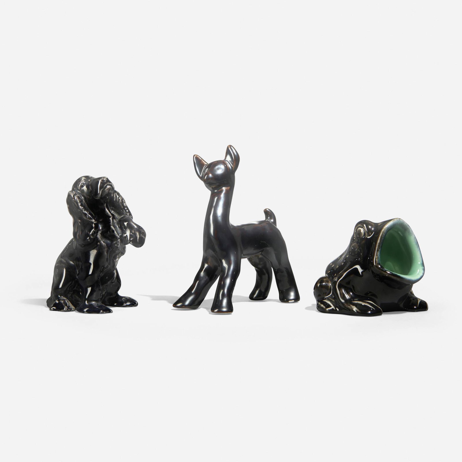 Rookwood Pottery, Three Jet Black items (1 of 3)