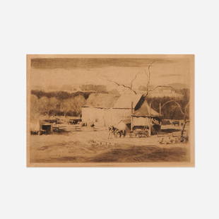 Daniel Garber, Wilderdongs: Daniel Garber Wilderdongs 1932 etching image: 8.75 h x 13.75 w in (22 x 35 cm) sight: 9.75 h x 14.625 w in (25 x 37 cm) Signed, titled and inscribed to lower edge 'D.G. Imp. Wilderdongs' Daniel