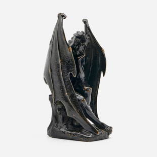 After Jean-Jacques Feuchere, Mephistopheles: After Jean-Jacques Feuchere Mephistopheles c. 1833 / cast laterpatinated bronze 8.75 h x 3.75 w x 4.75 d in (22 x 10 x 12 cm) Cast signature to base 'J Feuchere Scp Q'. Provenan