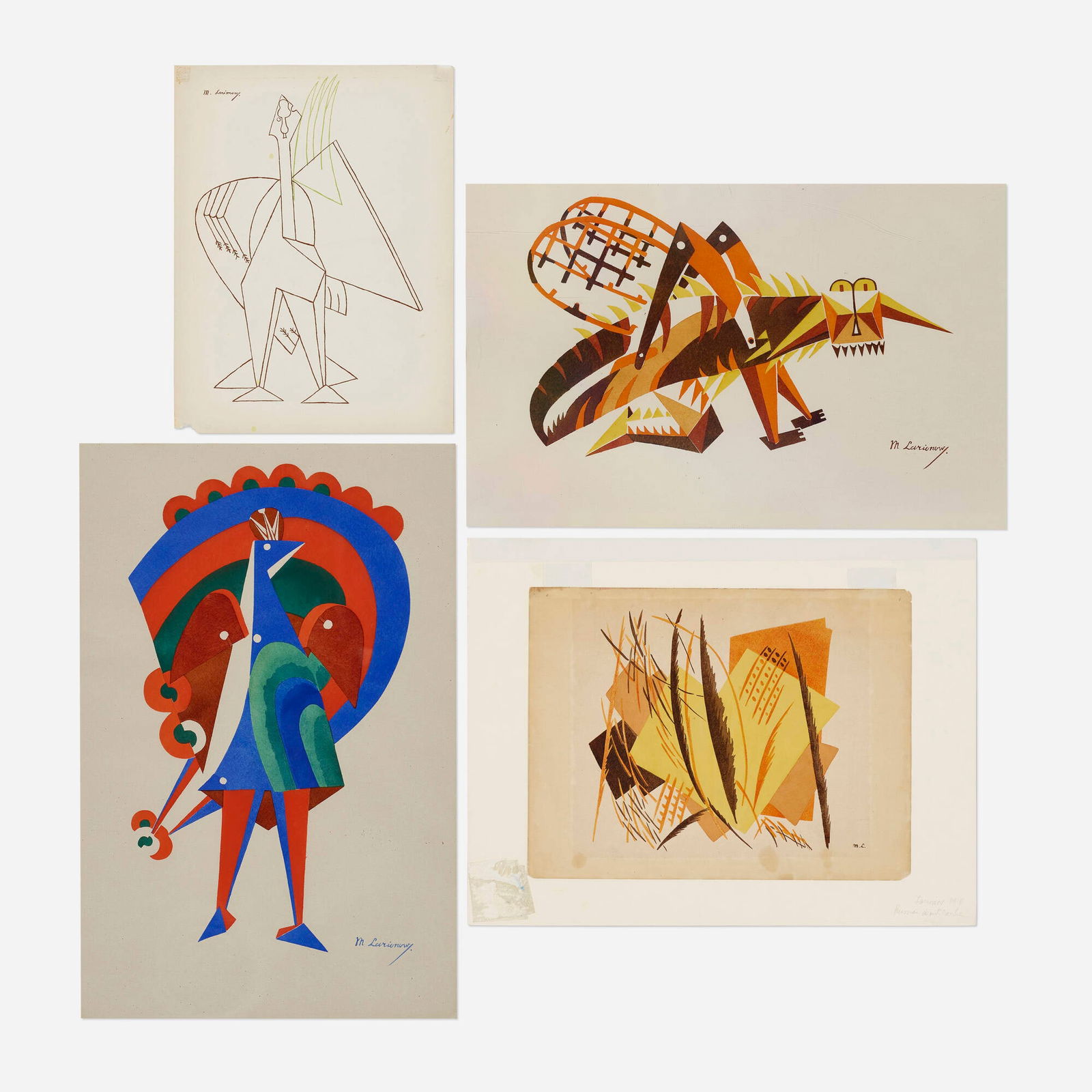 Mikhail Larionov, Four works (1 of 2)