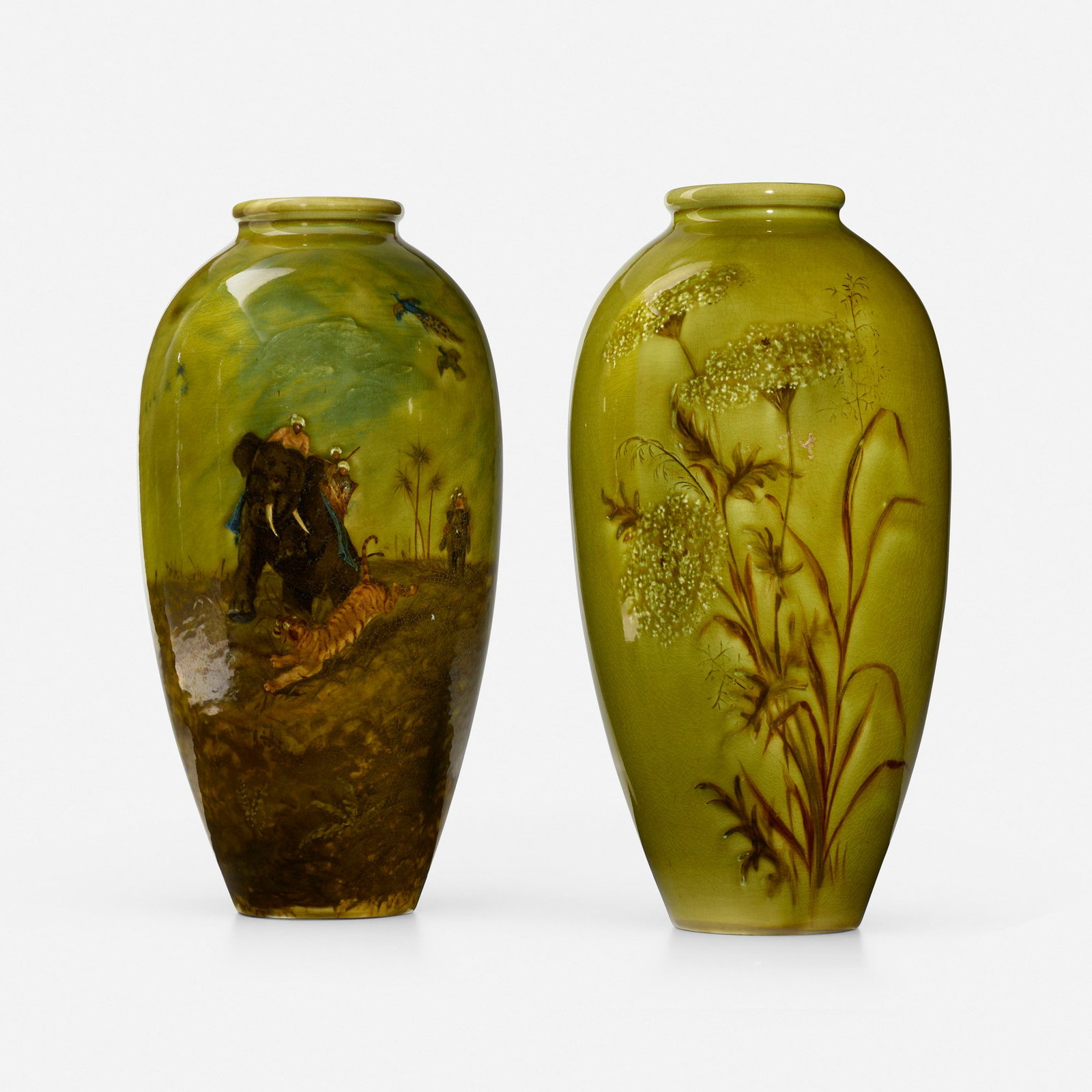E. & W. Bennett Pottery, Vases, set of two (1 of 4)