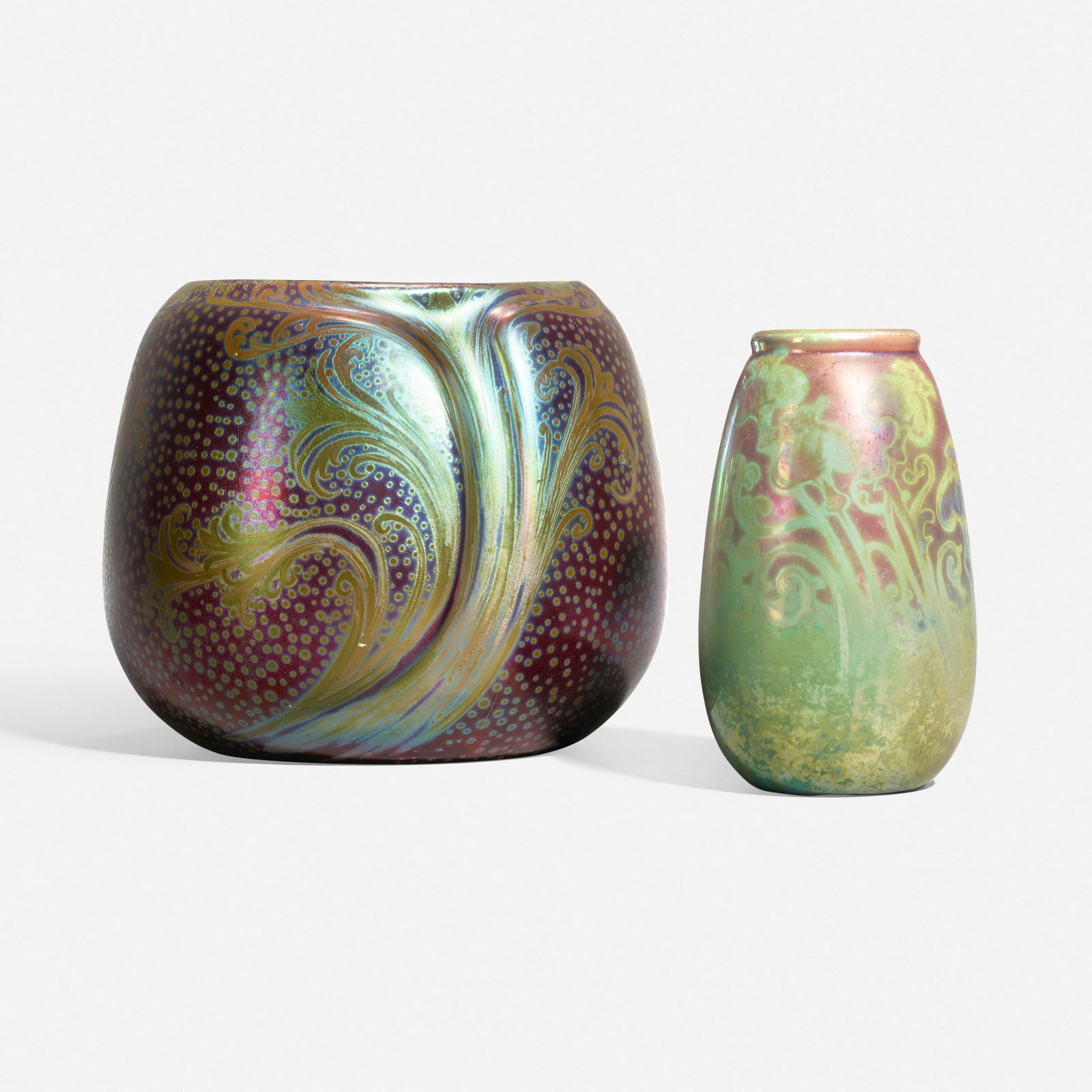 Jacques Sicard for Weller, Vases, set of two (1 of 4)