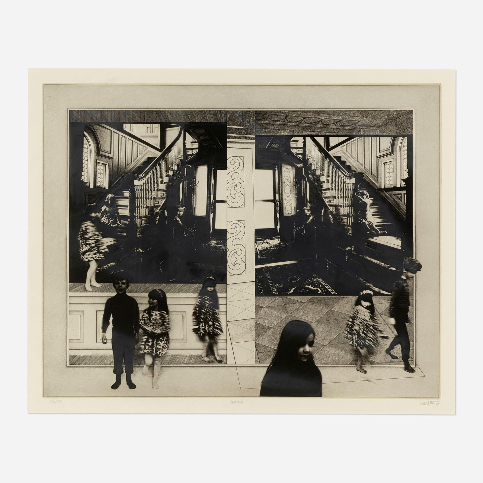 Peter Milton, Card House: Peter Milton Card House 1975etching image: 21.5 h x 27.375 w in (55 x 70 cm) sight: 23.5 h x 29.25 w in (60 x 74 cm) Signed, titled, dated and numbered to lower edge 'XVII/XVIII Card House