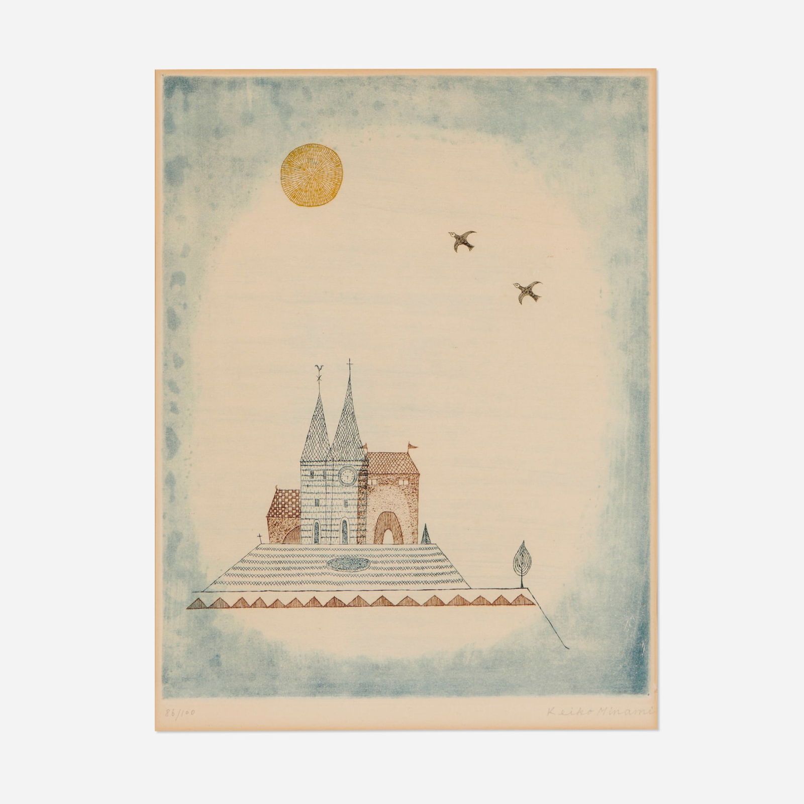 Keiko Minami, Castle, Moon & Birds (1 of 3)