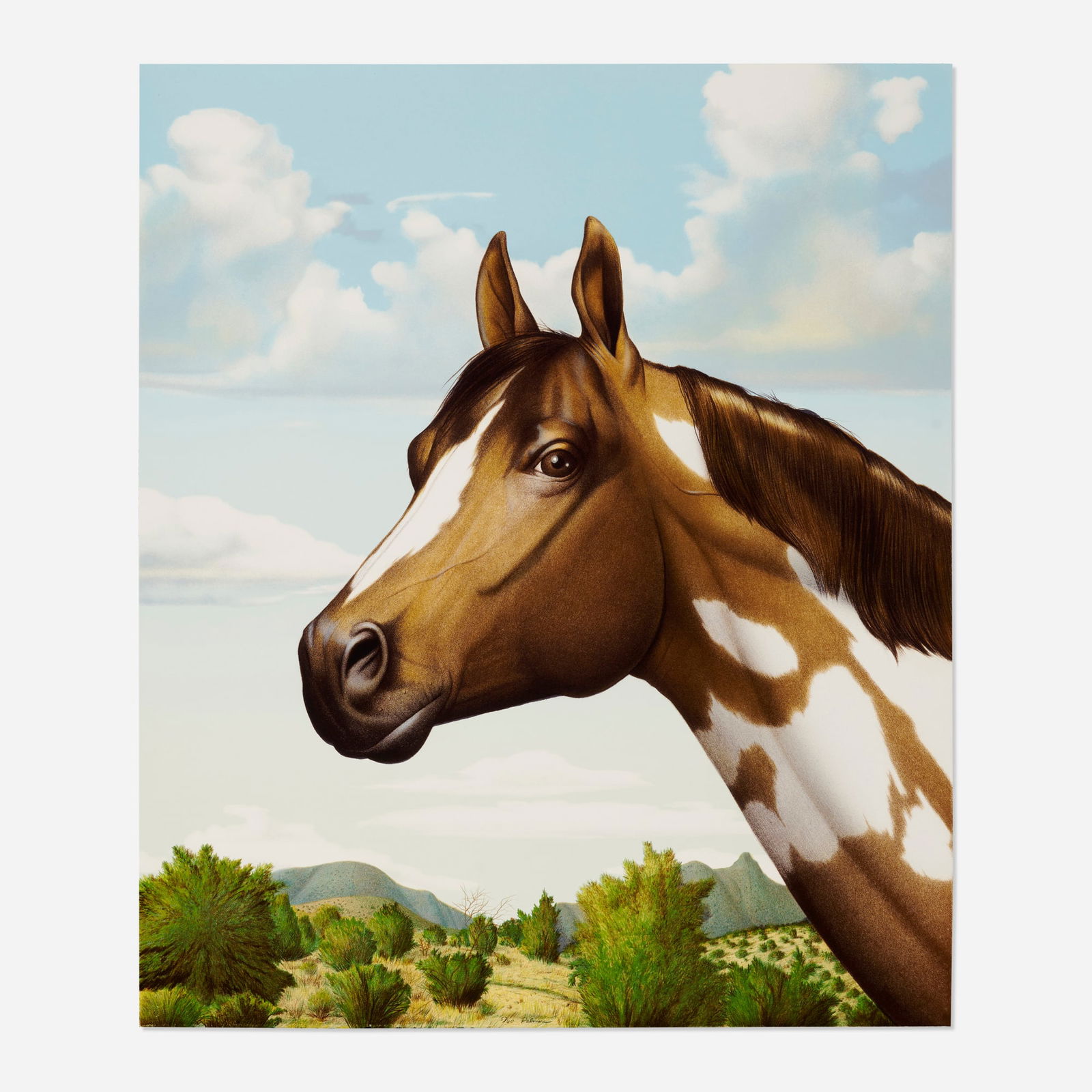 Tom Palmore, Pecos Bill: Tom Palmore Pecos Bill lithograph in colors 29.375 h x 24.875 w in (75 x 63 cm) Signed and numbered to lower edge '57/60 Palmore'. This work is number 57 from the edition of 60.