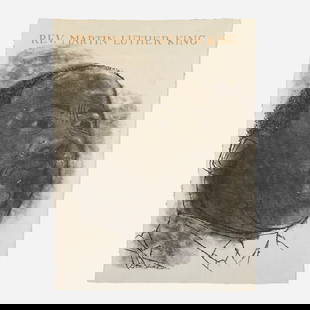 Ben Shahn, Rev. Martin Luther King: Ben Shahn Rev. Martin Luther King (from the Nine Drawings portfolio) 1965offset lithograph in colors 22.375 h x 16.625 w in (57 x 42 cm) This work is from the edition printed by Meriden Gravur