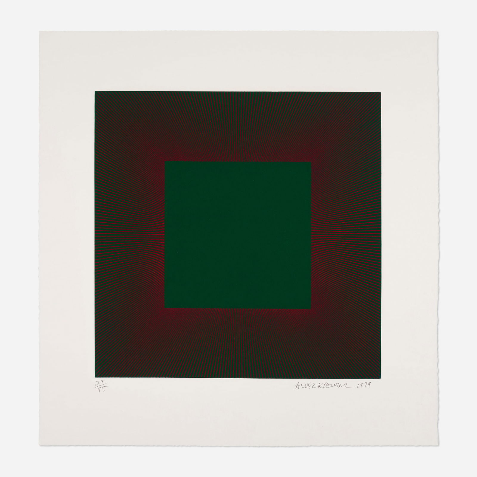 Richard Anuszkiewicz, Green with Red (1 of 2)